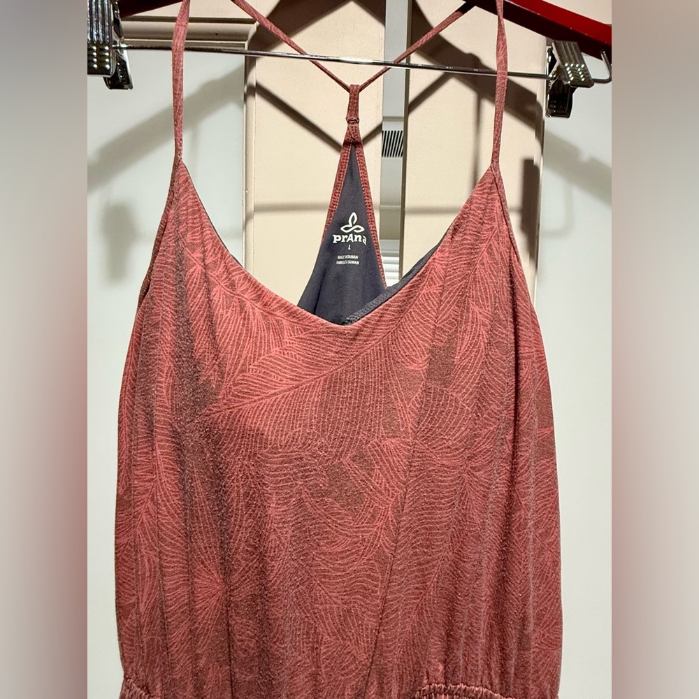 Prana Ayla Midi dress with built in shelf bra sz Large